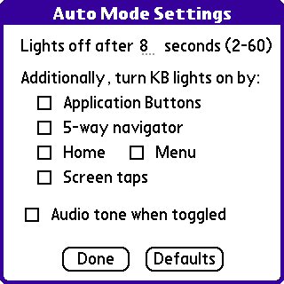 auto KB LightsOff   the Treo key backlight manager