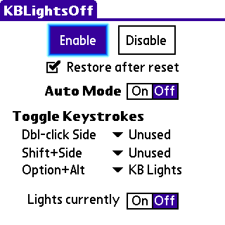 config KB LightsOff   the Treo key backlight manager