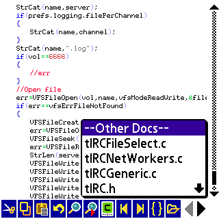 img SrcEdit with last opened files for Palm Treo 680