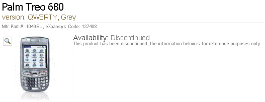 Palm Treo 680 discontinued Unbenannt Palm Treo 680 discontinued