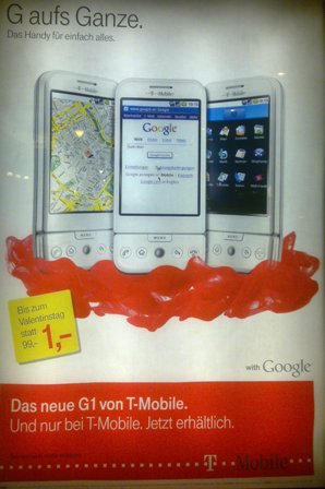06022009139 tnl T Mobile Austria advertises the G1