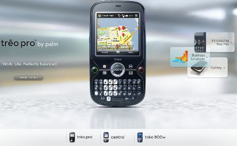 Unbenannt Palm redesigns web site, removes handhelds