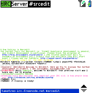 tIRC for Palm OS beta testers wanted 0b tIRC for Palm OS beta testers wanted