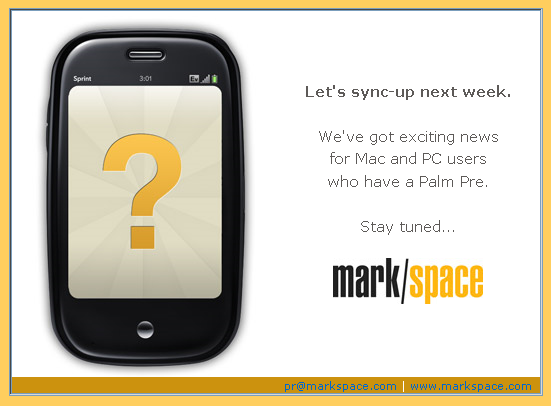 sync pre Mark/Space to launch Pre sync solution soon 