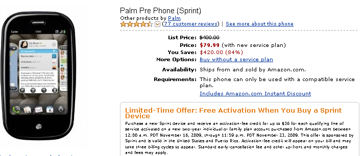 palm pre 80 Sprints Pre   now for 80$