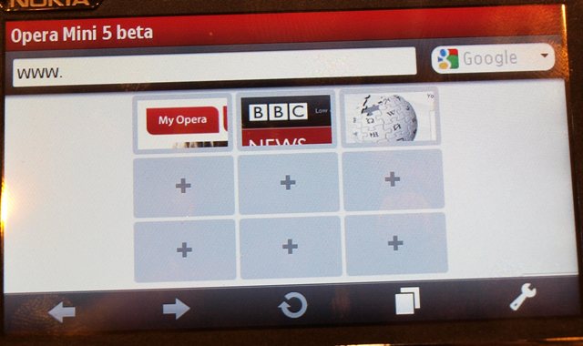 opera mini 5 frontpage Opera Mini 5 – hands on