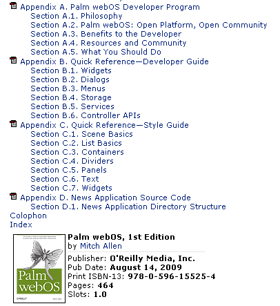 OReilly updates webOS book again Rough Cuts users get another stab book again OReilly updates webOS book again Rough Cuts users get another stab
