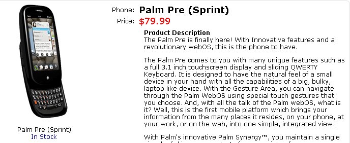 Palm Pre 79$ at WalMarts walmart pre cheap Palm Pre 79$ at WalMarts