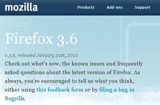 firefox 3.6 released Firefox 3.6 released